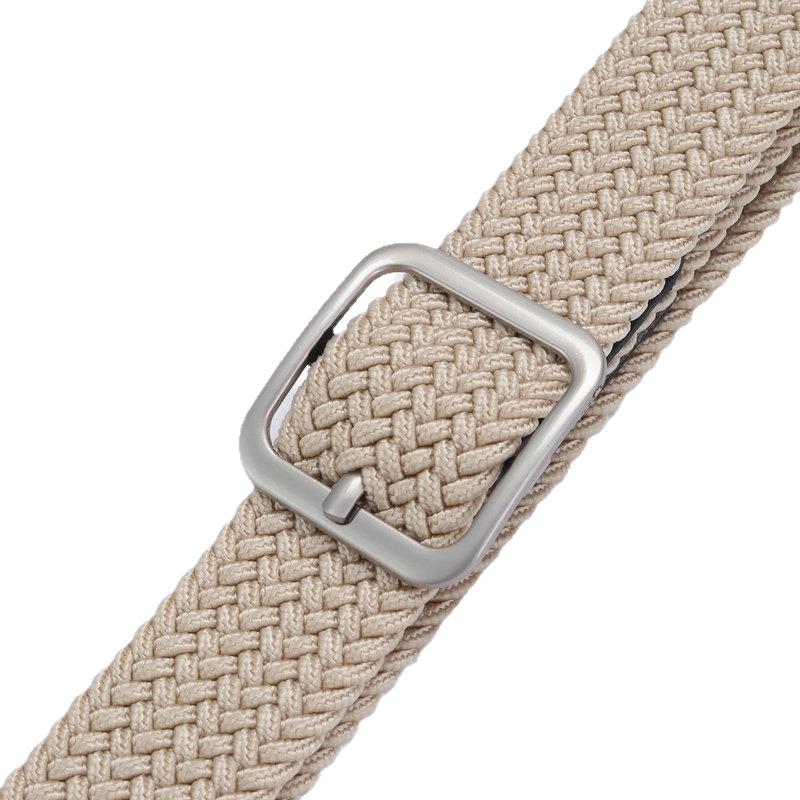 Elastic Stretch Canvas Belt - 100cm No-Hole Woven Belt for Men, Women, and Students