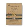 Noter 2Pcs Matching Couple Bracelet Stainless Steel Bicycle Cool Riding Paired Accessory Premium Selected 2mm Cord Adjustable