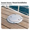Easy to Install Boat Deck Plate | Polished Stainless Steel, PreDrilled Screw Holes 3 Inch