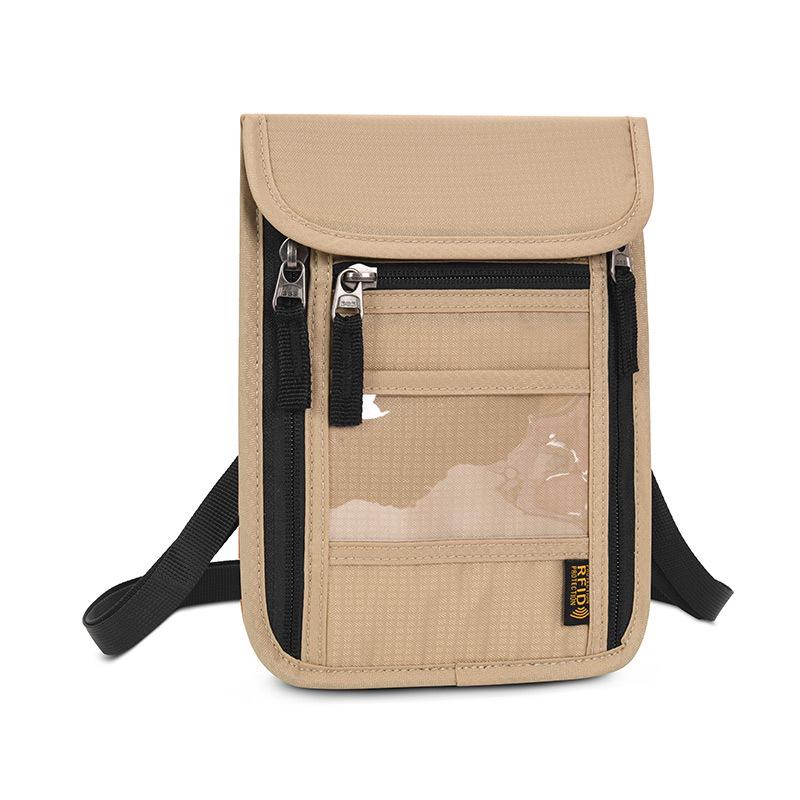 Multi-functional Anti-theft RFID Neck Lanyard: Portable ID & Passport Holder.