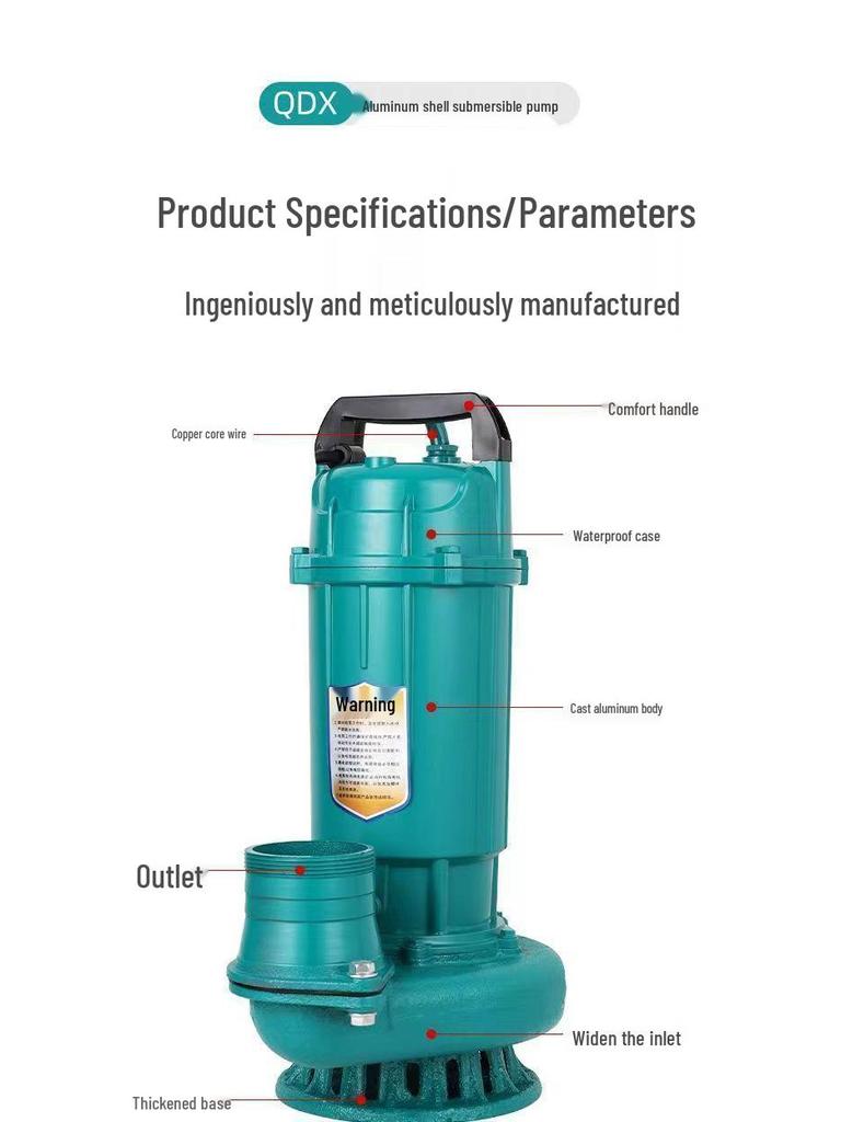 Hochleistungs-Tauchwasserpumpe für Haushalts- und Landwirtschaftliche Nutzung - Großer Durchmesser & Hoher Durchfluss
