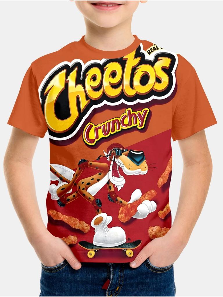 Μοντέρνα Παιδική Μπλούζα T-Shirt 3D Εκτύπωση Στρογγυλή Λαιμόκοψη Κοντομάνικη Για Αγόρια Κορίτσια Παιδιά Καθημερινά Τοπ