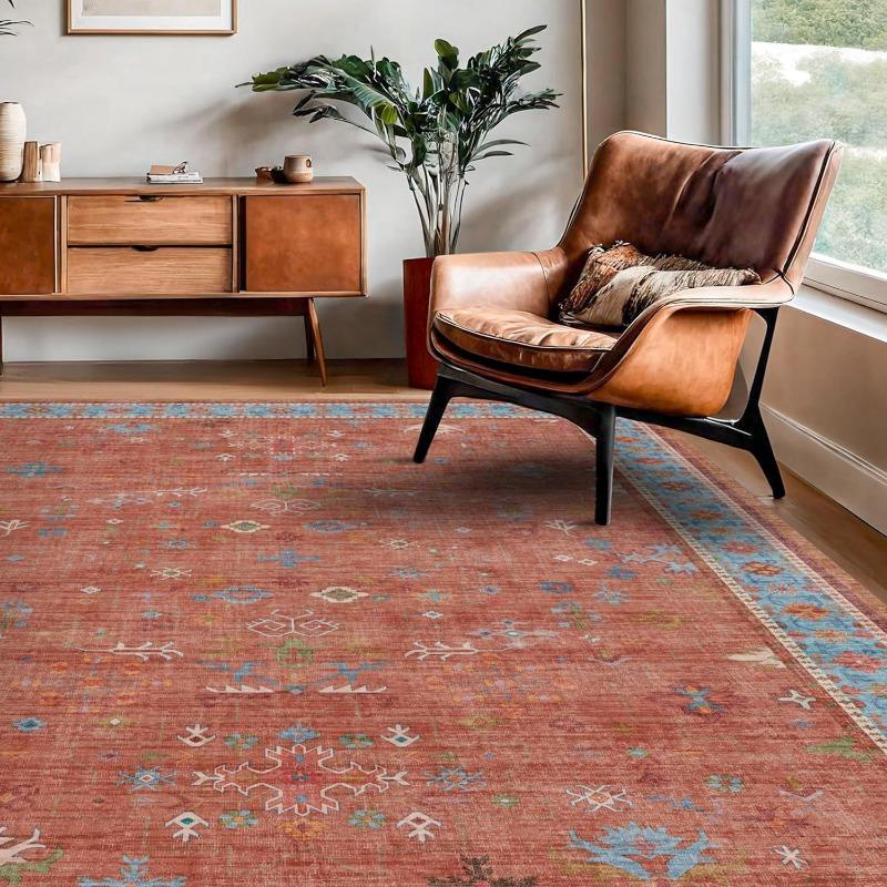 Vintage Bohemian Ethnic Print Large Area Rug Classic Non-Slip Carpet for Living Room Bedroom Soft Floor Mat Home Decor Beautiful
