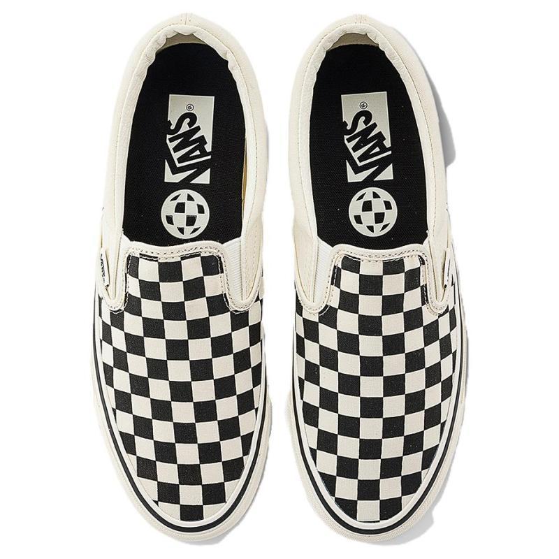 Vans Wsuwane Niskie Buty Skateboardowe Unisex Czarne Białe Trampki VN000CTCKIG