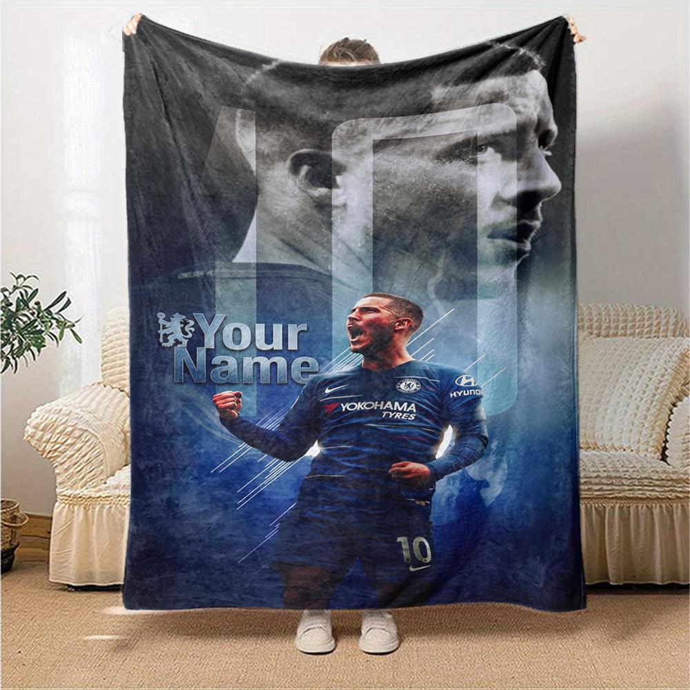 Chelsea Fc Football Player Customize Text Blanket Throw Customizable Blanket Warmthful Decor Perfect for Bedding Picnics Office Couch