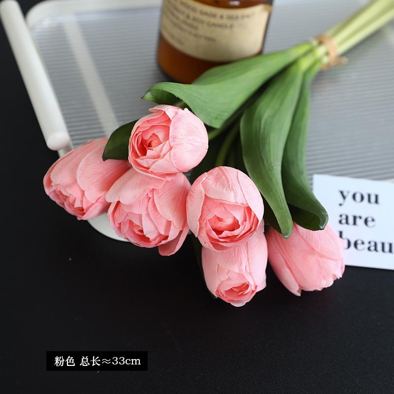 

Moisturized feel silk floral hotel home photography floral decoration tulip