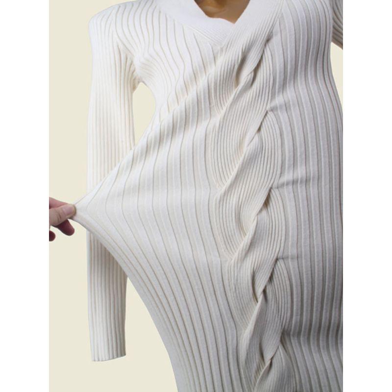 French Style Chic Cross V-neck Dress Autumn High-Grade Slim Fit Slimming Sexy Split Foreign Trade Hip Skirt