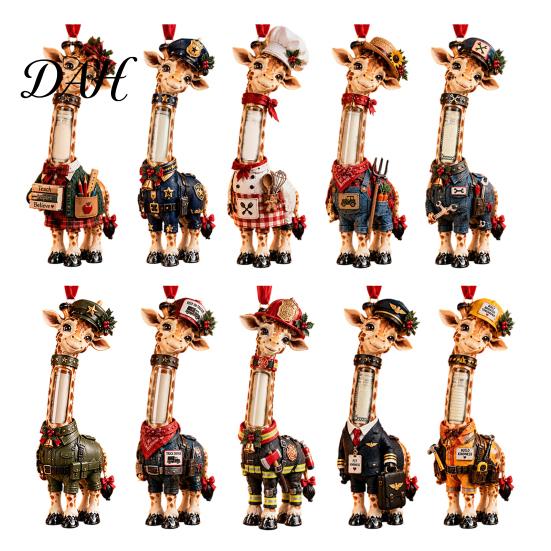 Ceremonial Money Gift Holders Giraffe Christmas Holder Ornament, Acrylic Cash Clip Hanging Decor for Theme Party Favors Tree Bag Car, Cute Career