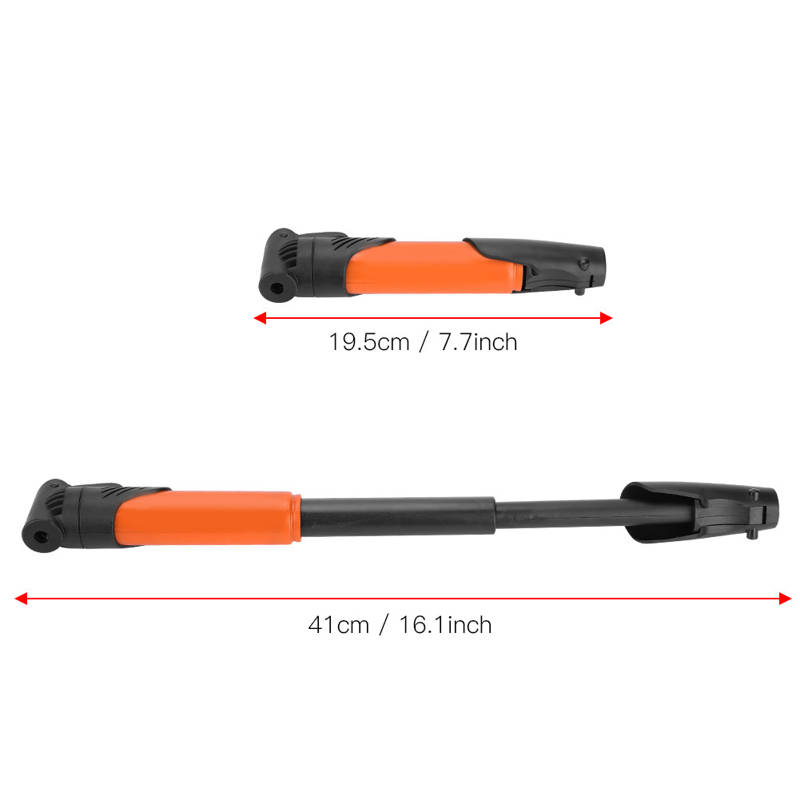 DUUTI Mini Portable High-Strength Plastic Bicycle Air Pump Bike Tire Inflator Super Light Accessories MTB Road Bike Cycling Pump оранжевый