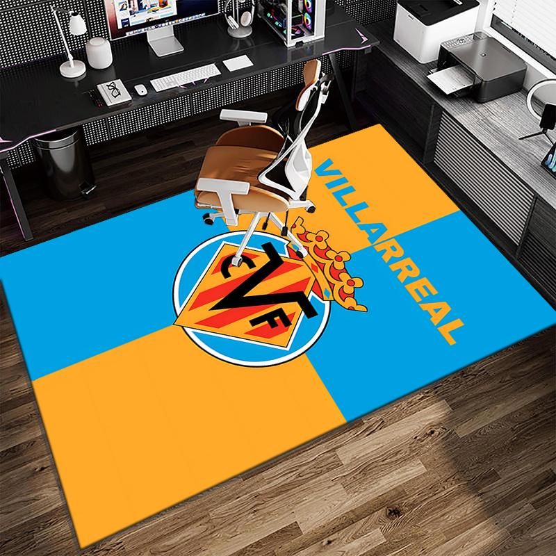 1PC Villar-real Football Club Rug Game Carpet, Floor Mat for Bedroom Living Room Entryway Rug, Home Decor Idea Gift for Christmas birthday