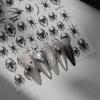 5D Relief Halloween Spider Nails Sticker Black Spiders Cobweb Embossed Diy Manicure Decals
