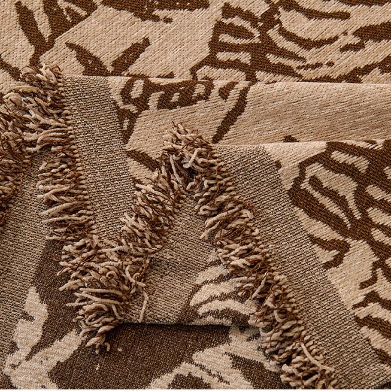 Green Chenille Slipcover Retro Tiger Animal Anti Cat Scratch Furniture Protector Bedspread Couch Towel Full Cover Blanket 3 Set