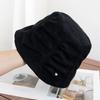 Retro pleated suede bucket hat women's spring and autumn new versatile face small bucket hat literary temperament basin hat