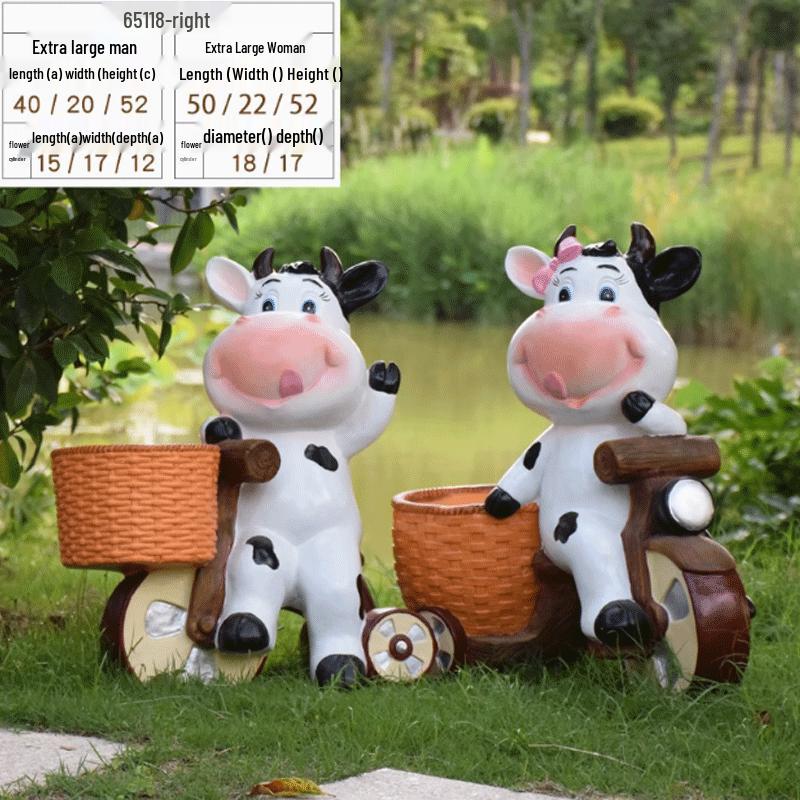 

Kunyue Cartoon Cow Garden Planters (Pair)