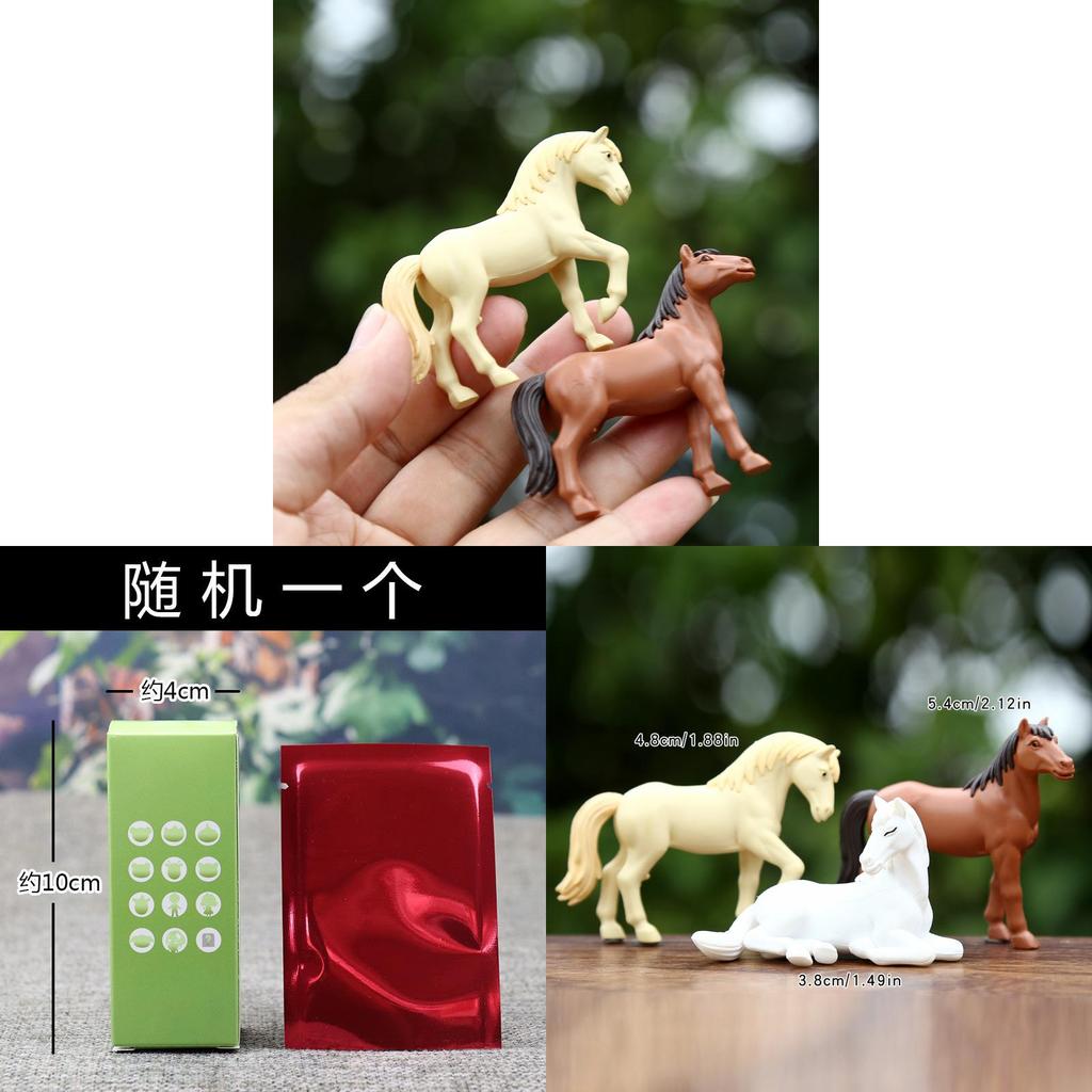 Pvc Horse Model Miniature Figure Set With Three Poses For Home Decor And Collectors