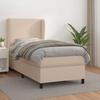 Slatted Bed Base with Mattress - Maison Exclusive - Cappuccino - 90x200 Cm - Adjustable Headboard