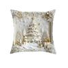 1/4Pcs 45x45CM Christmas Linen Throw Pillow Cover Santa Claus Snowman Reindeer Xmas Tree Pillow Case Living Room Bedroom Sofa Bed Square Cushion Cover