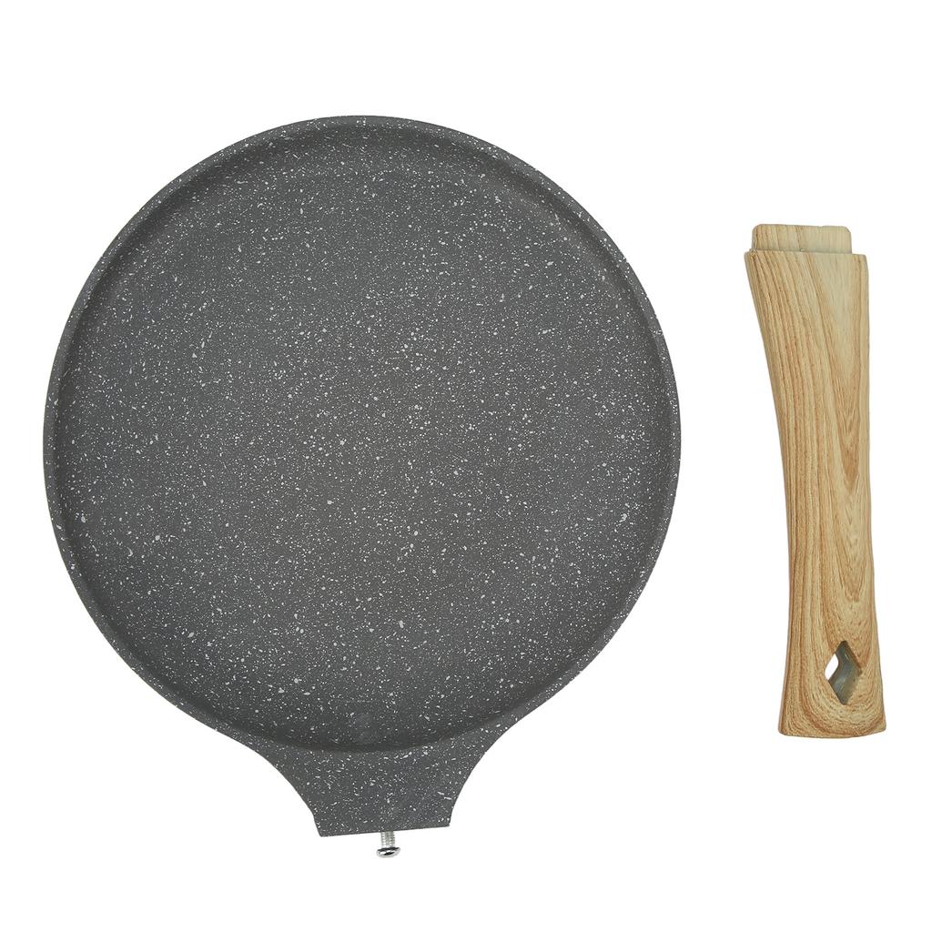 Bratpfanne Flacher Boden Gleichmäßige Erwärmung Antihaft-Kochen Küchengeschirr mit Griff für Lebensmittel 28cm   11.02in