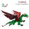 715PCS medieval flying dragon compatible Building Blocks Home Decoration Model Adults Gift