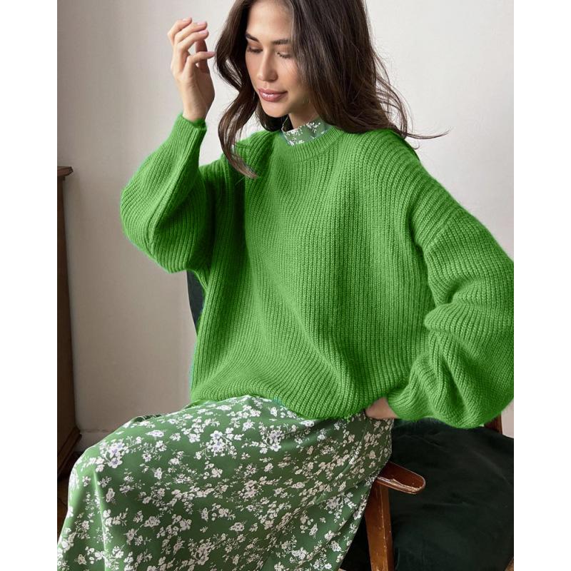 Pull Femme Automne et Hiver Imitation Vison Tempérament Ample Super Doux Tricots Femme Cent Assorti