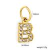 Diamond Stainless Steel Jewelry Accessories 26 Letter Pendant Pendant DIY Necklace Bracelet Accessories