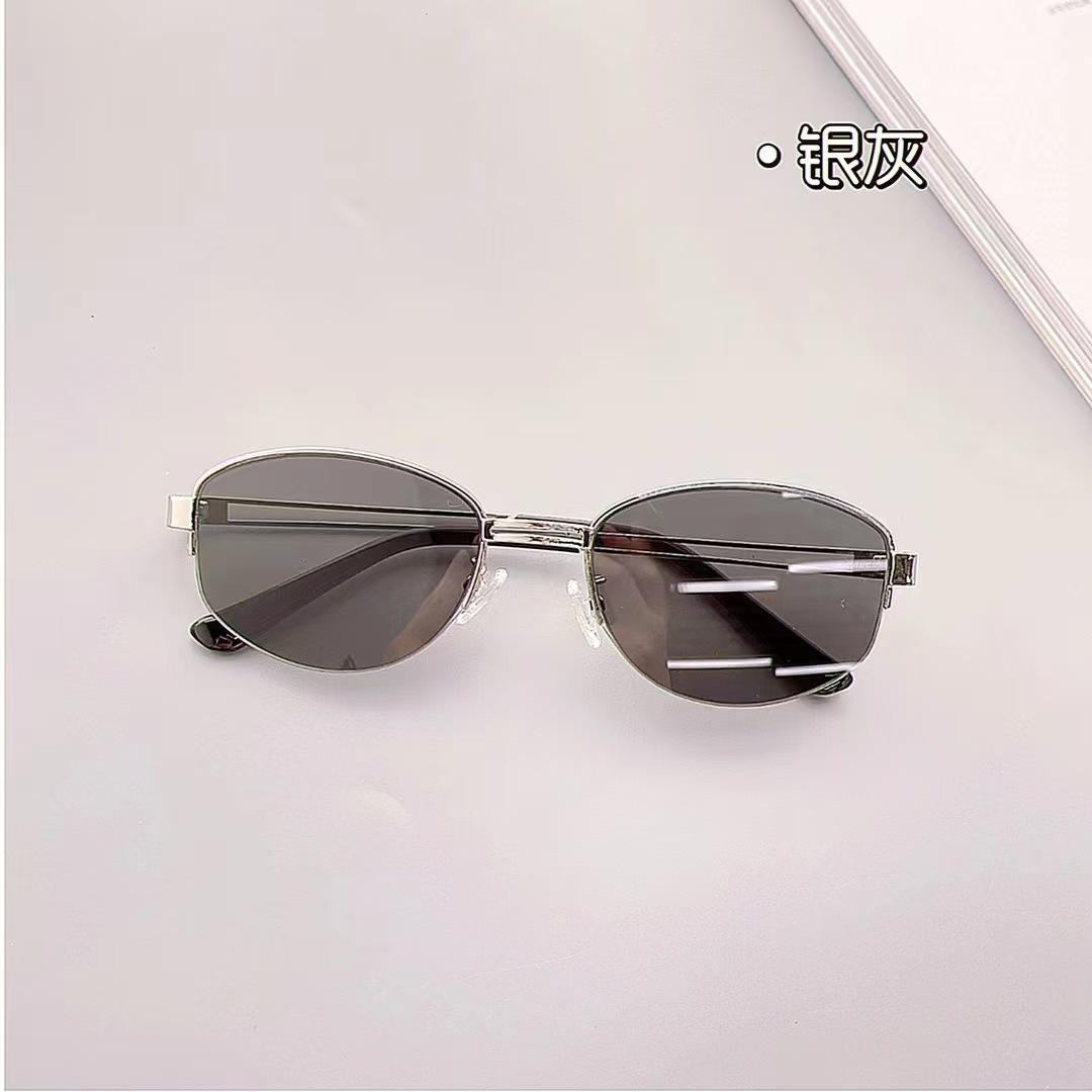 

Korean Style Designer Sunglasses ladies Oval Shape Semi-rimless ladies s Sun Glasses Vintage Hip Hop Men Sun Glass
