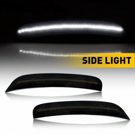 For Chrysler 300 2015- White LED Rear Side Marker Lights Lamps -