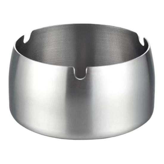Stainless Steel Ashtray with 3 Slots Heat-resistant Heavy Duty Metal
