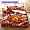 Name Custom Manchester United Pattern Bedding Set Quilt Cover Pillowcase Home Decor Gift (1 * duvet cover + 2 * pillowcase, without core)