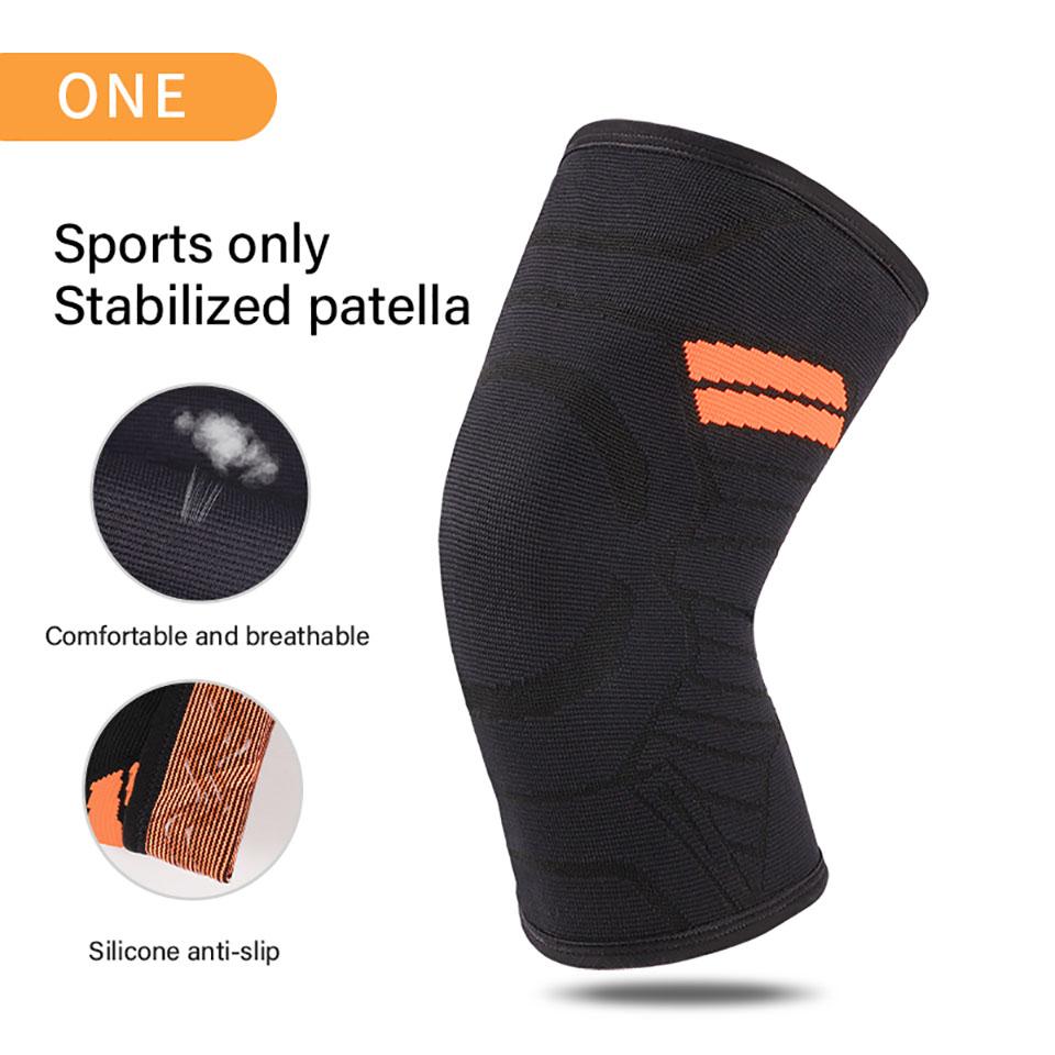 

1Pcs 3D Woven Knee Pads Non-Slip Breathable Nylon Pressure Knee Pads Stabilized Patella Running Basketball Gym Sports Unisex M