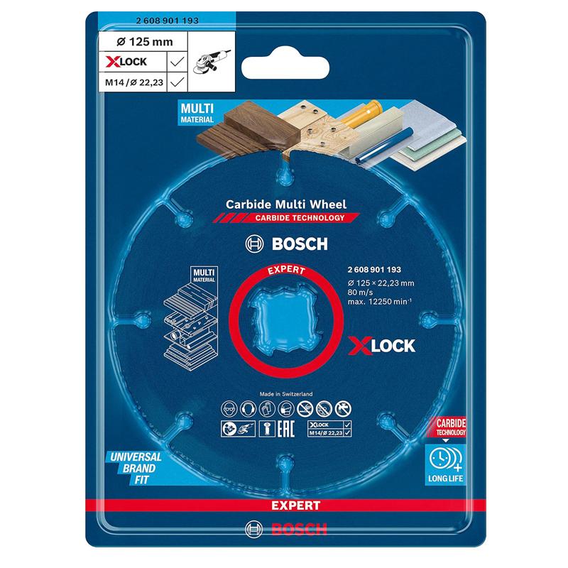 BOSCH 2608901193 Expert Carbide Multi Wheel X-LOCK Cutting Disc Durable Hard Metal Cutting Blade Power Tool Attachments