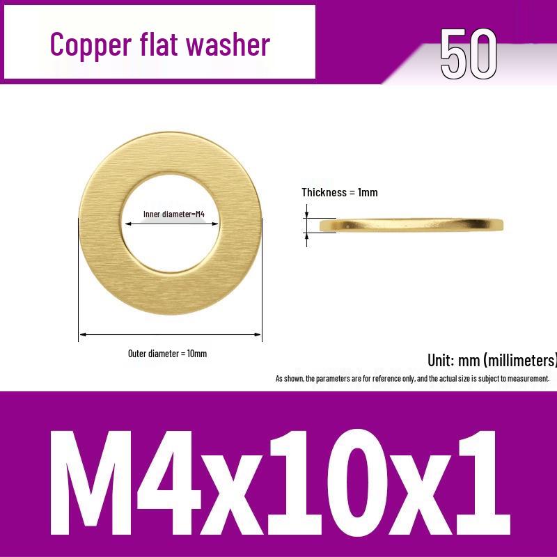 Ultra-Thin Brass Flat Washer Round Shim (Sizes M2-M20)