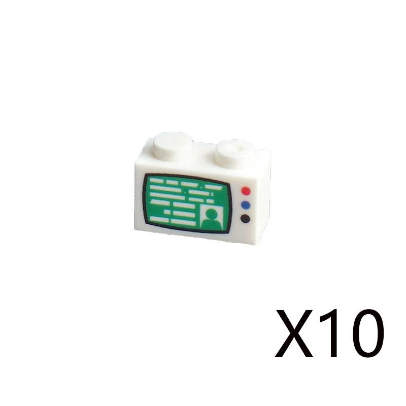 Accesorii Imprimate Oras Blocuri de Constructie Controller Calculator Monitor Tastatura Tablou de Bord Telefon Mobil Radio Mini Caramizi Jucarii pentru Copii