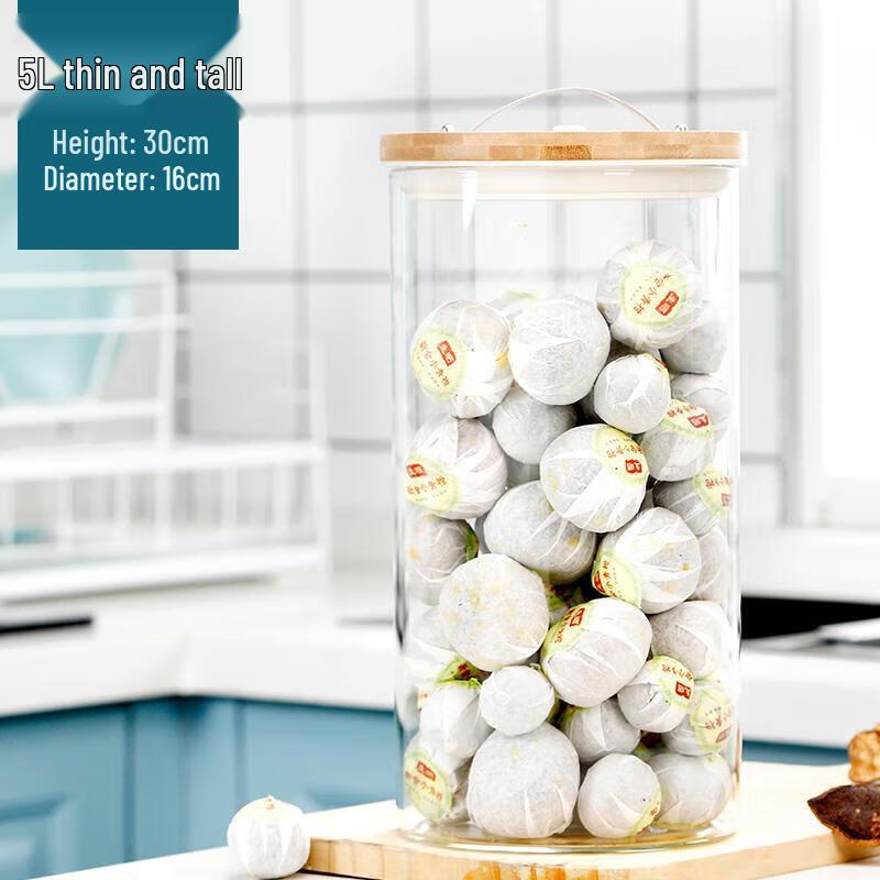 Large Capacity Glass Storage Jar with Airtight Lid