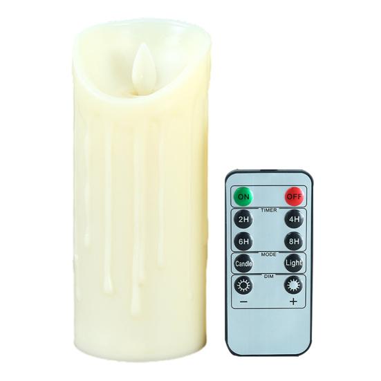 Waterproof Flameless Candles Battery Operated LED Candles with Remote Control Flickering Fake Pillar Candles for Wedding Halloween