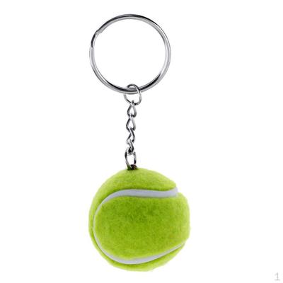Tennisball Schlüsselanhänger Handy Dekor Ornament Rucksack Zubehör , Grün