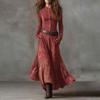 Abito elegante alla moda a maniche lunghe da donna