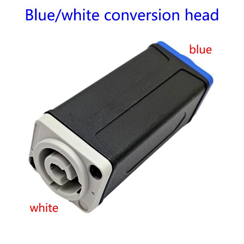 1Pc Led Powercon Ac Coupler Adapter Extender Connector Speakon Panel Mount Straight Adapter Blue White