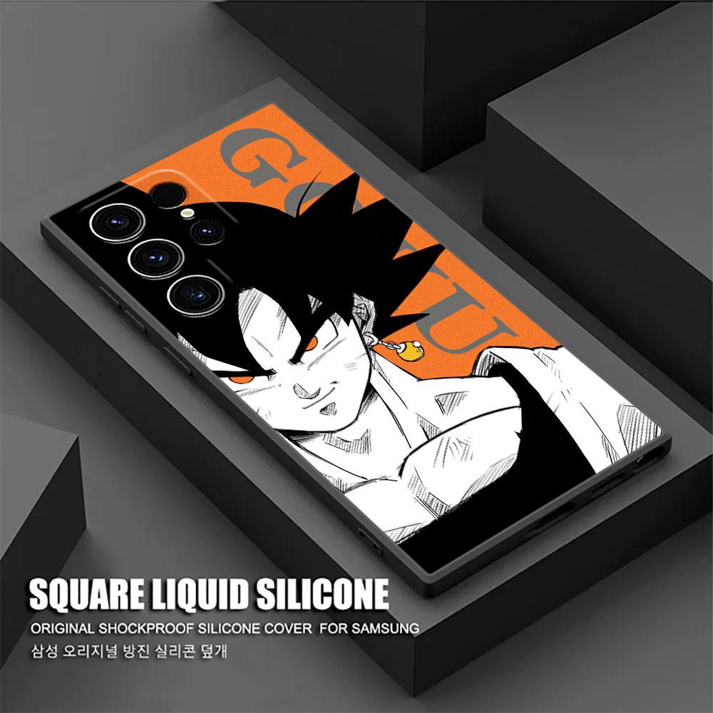 Phone Case For Samsung Galaxy S26 Ultra Cases S25 FE S24 S23 S21 Ultra S20 S24 FE S22 Plus Black Cover Dragons Vegeta Balls Goku
