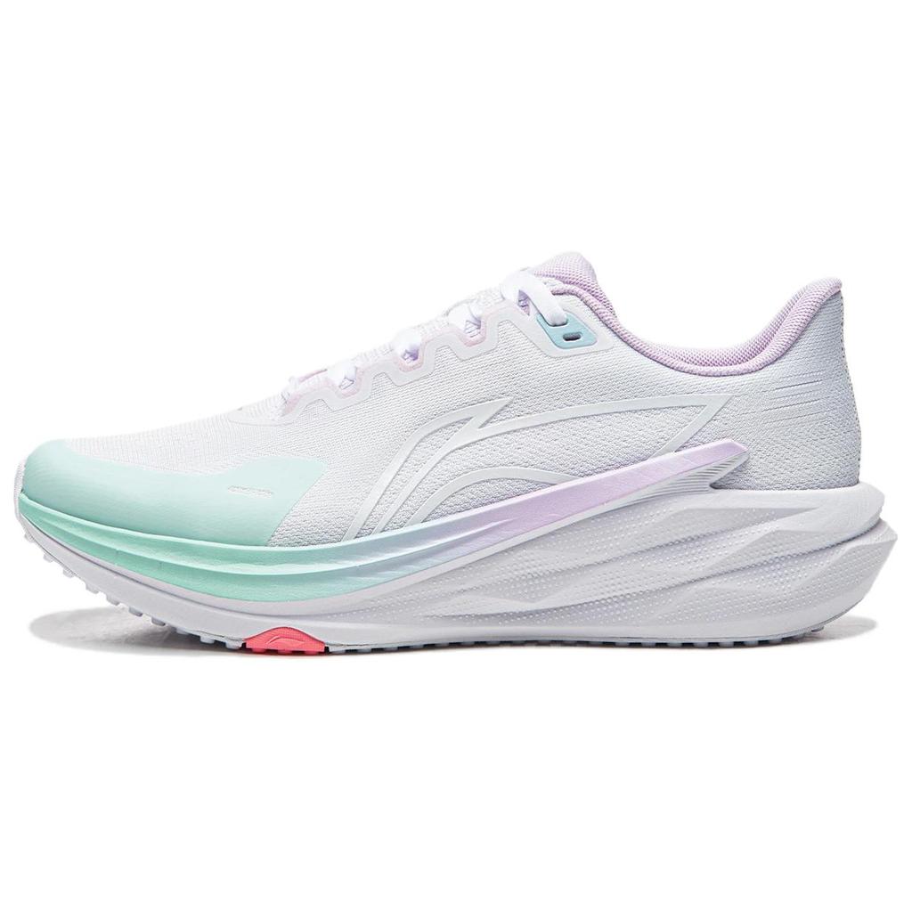 Li Ning Cushioning Abrasion Resistant Low Top Casual Running Shoes Women's White ARBW010-3