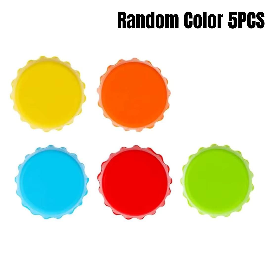 

5-20 шт. многоразовых силиконовых крышек для бутылок, случайные герметичные пивные крышки, крышка-пробка для соевого уксуса, защитная пробка для вина, аксессуары для бара