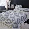 Double Layer Lamb Wool Blankets Thick Soft and Warm Geometric Jacquard Tafu Velvet Quilt Office Nap Sofa Multi-functional Blanket