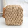 3 Pcs Handmade Straw Woven Soft Round Paper Rope Storage Basket For Organizing Decorative Storage Bins Office Storage Box