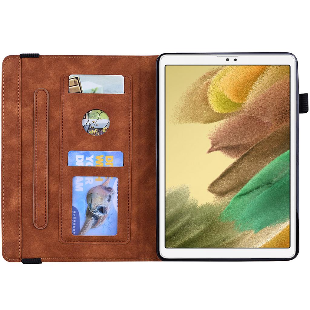 Suitable for Samsung Tab A7 Lite Flat Leather Case T220 Retro Matte Embossed Card Holder T505