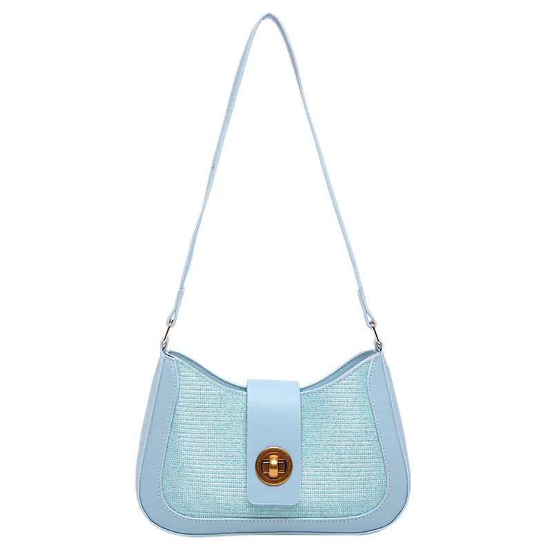 

Underarm Sequin Bag Handbag with A Sophisticated Touch, Single Shoulder Bag, Suitable for Business Wear, Women s Bag синій