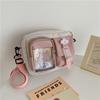 Japanse Style Kawaii Shoulder Canvas Bag Girls Student Small Mutipockets Transparent Crossbody Bags Women New