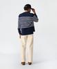 Noa (U) Oversized Striped Rugby Top Navy/White