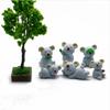New 6pcs/Set Different Style Lovely Koala Bear Mini Animal Model Figurine Home Room Decoration Micro Landscape Resin Crafts