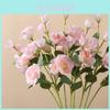 Artificial Eustoma Silk Flower Bouquet For Wedding Decor Home Styling Photography Prop