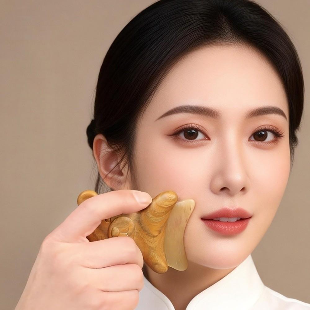 Schwellungen reduzieren Guasha Werkzeug Natürliches Material Grünes Sandelholz Massagegerät Nacken Körpermassage